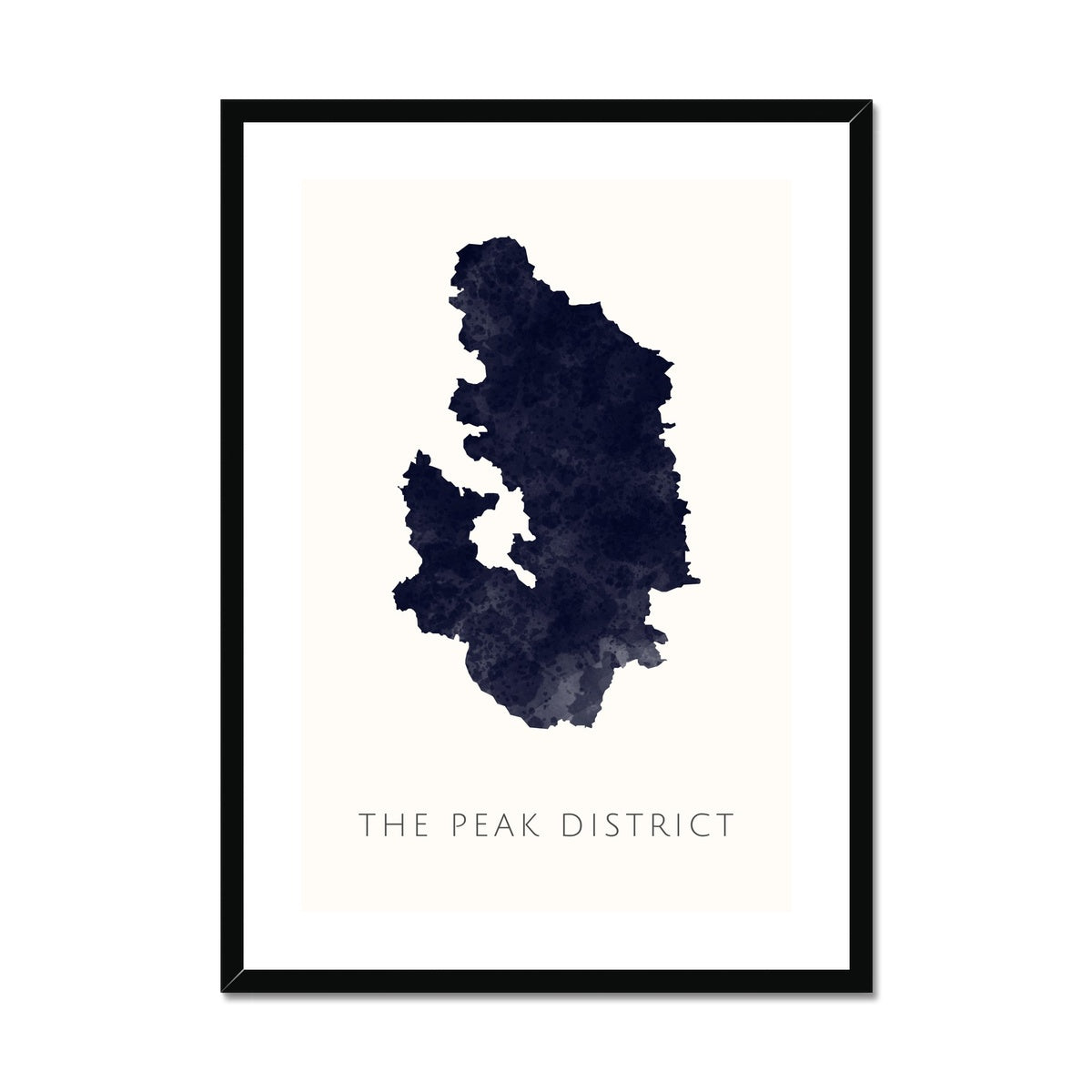 The Peak District - Framed & Mounted Map