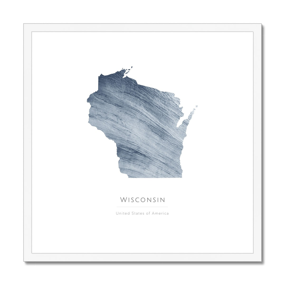 Wisconsin - Framed & Mounted Map