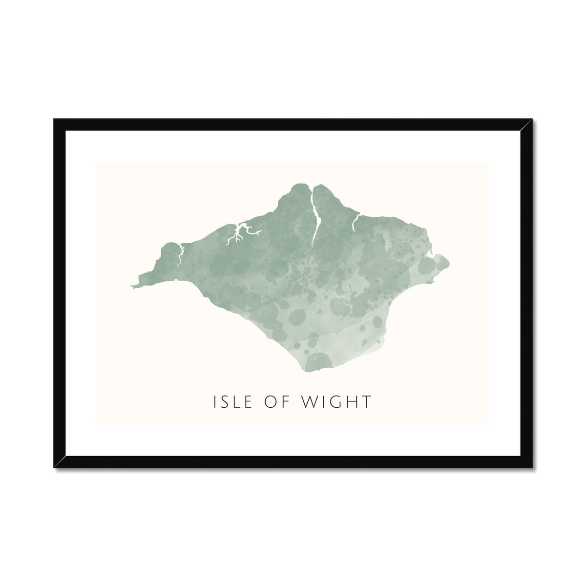 Isle of Wight - Framed & Mounted Map