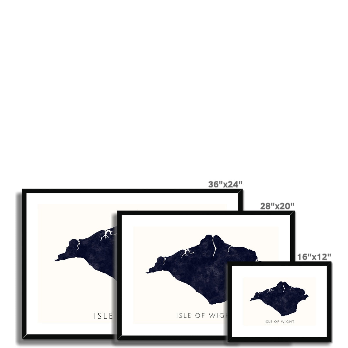 Isle of Wight - Framed & Mounted Map