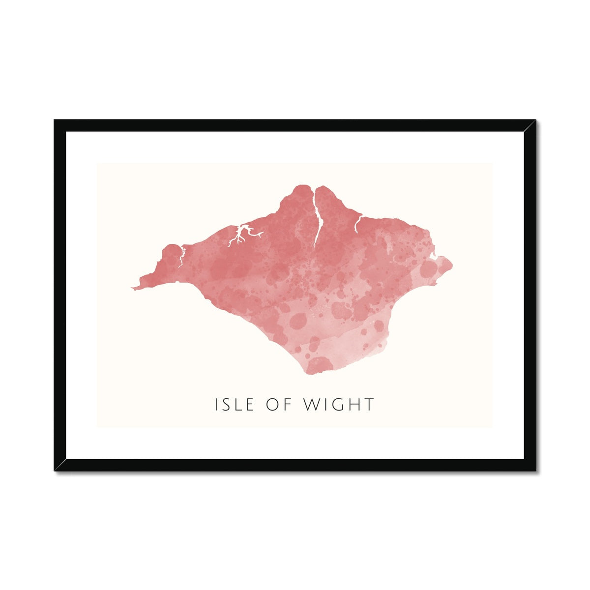 Isle of Wight - Framed & Mounted Map