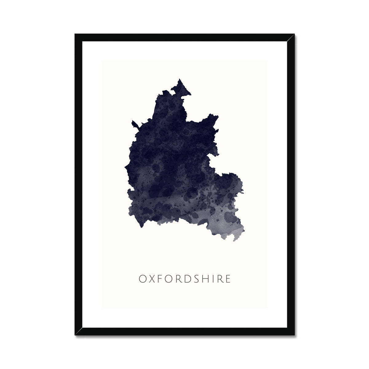 Oxfordshire - Framed & Mounted Map