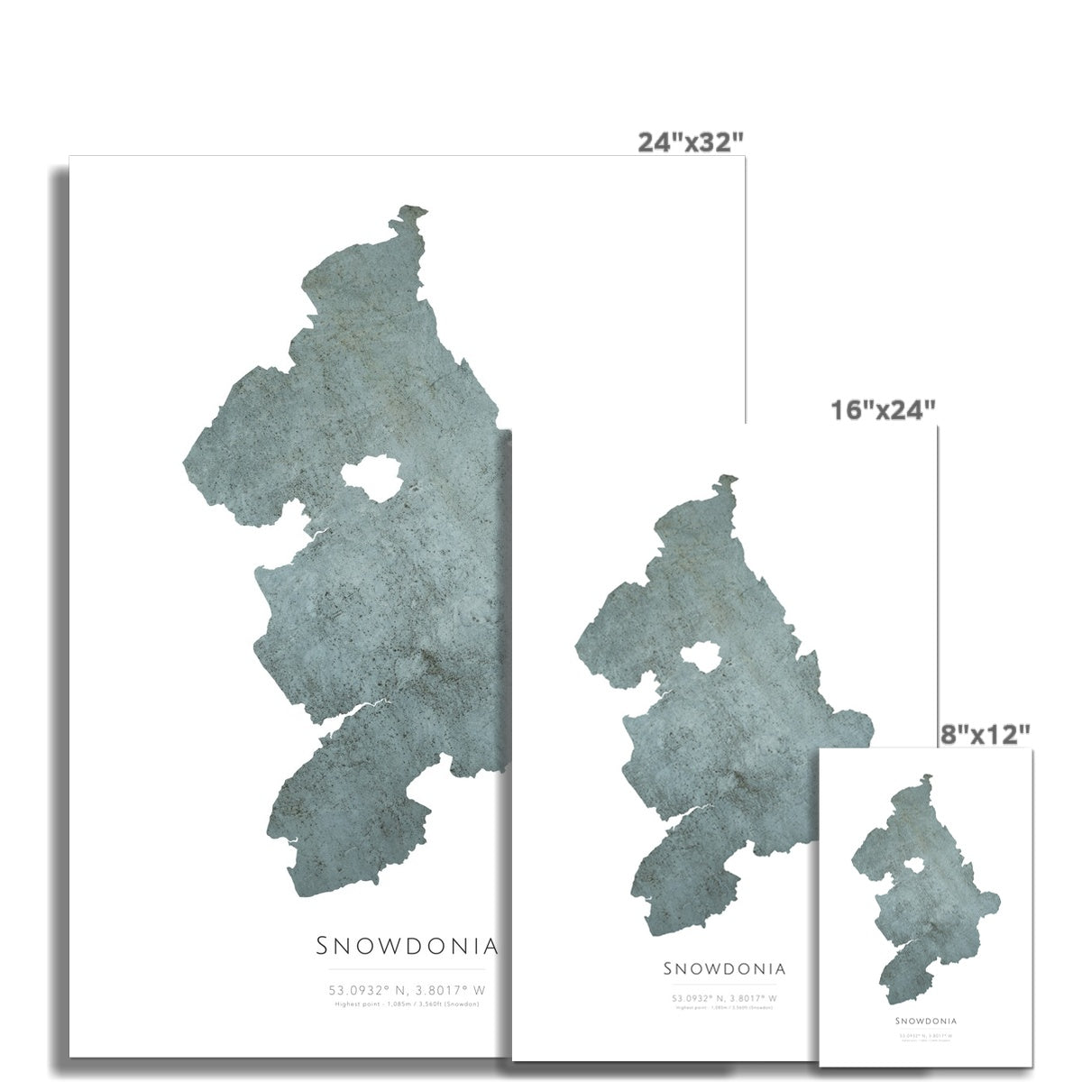 Map of Snowdonia - Fine Art Print