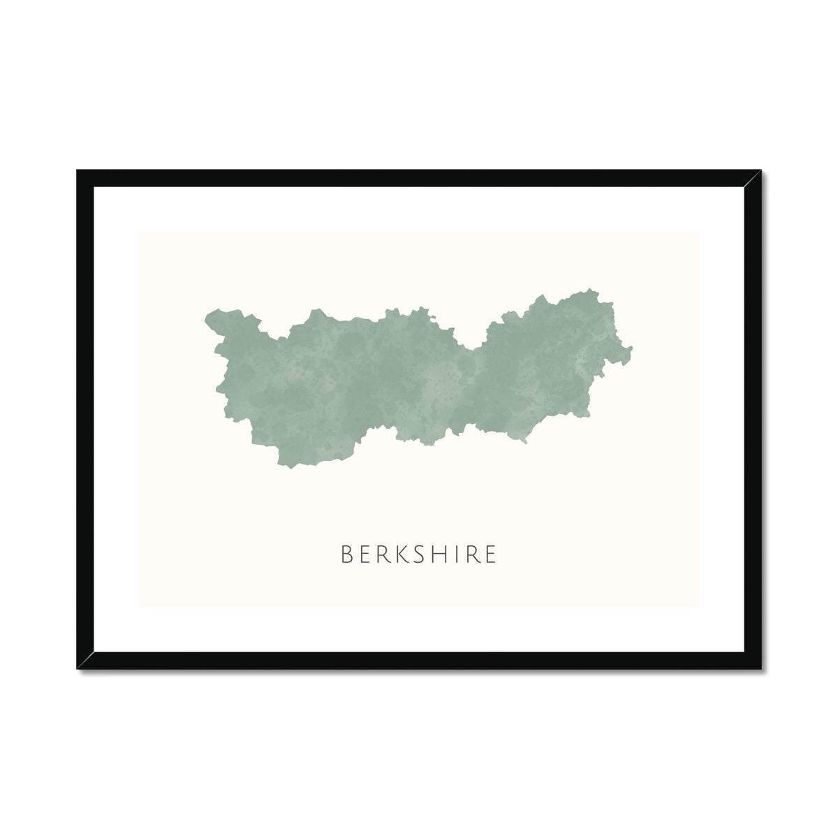 Berkshire - Framed & Mounted Map