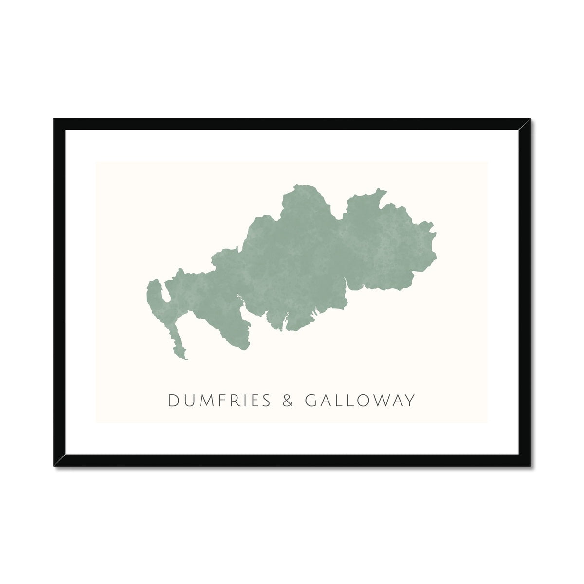 Dumfries & Galloway - Framed & Mounted Map