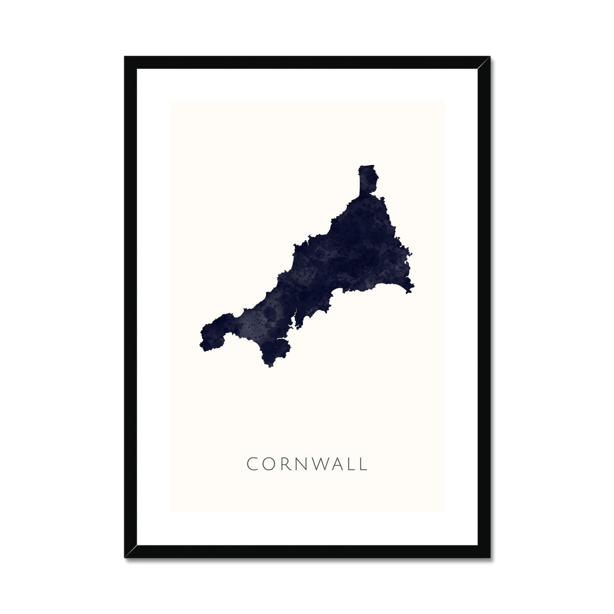 Cornwall - Framed & Mounted Map