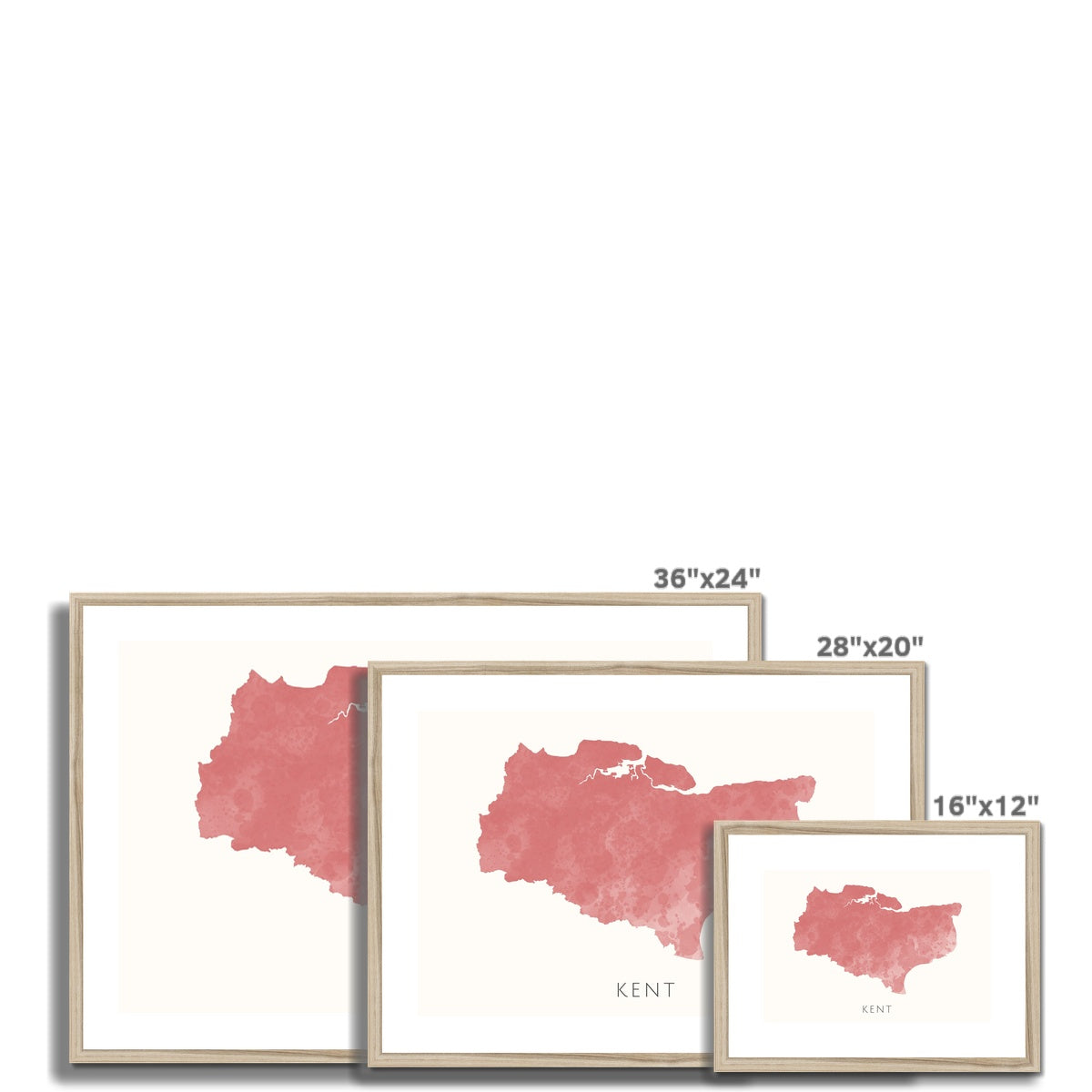 Kent - Framed & Mounted Map