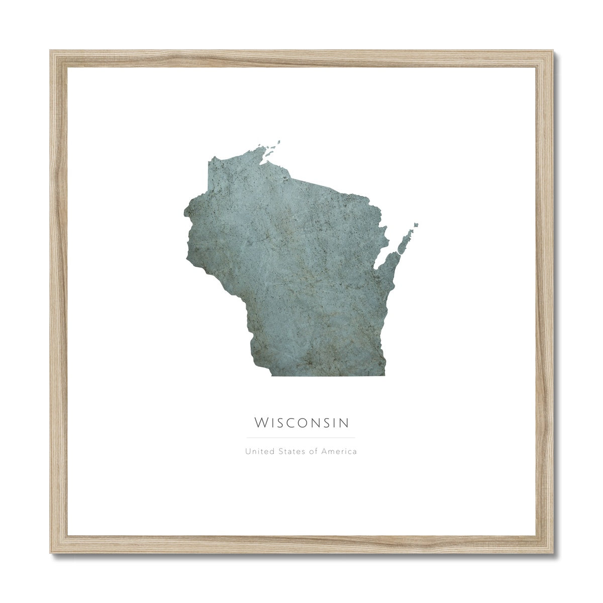 Wisconsin - Framed & Mounted Map