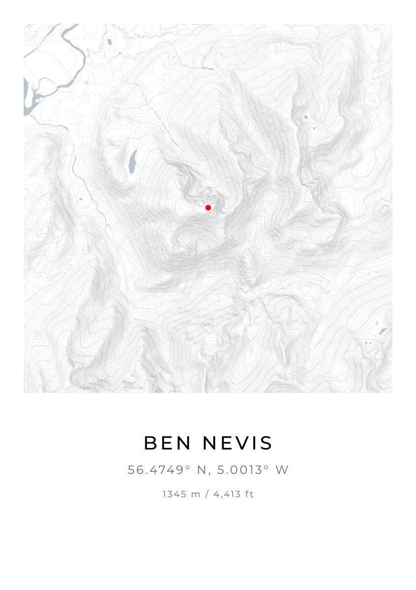 Ben Nevis - Contour Map