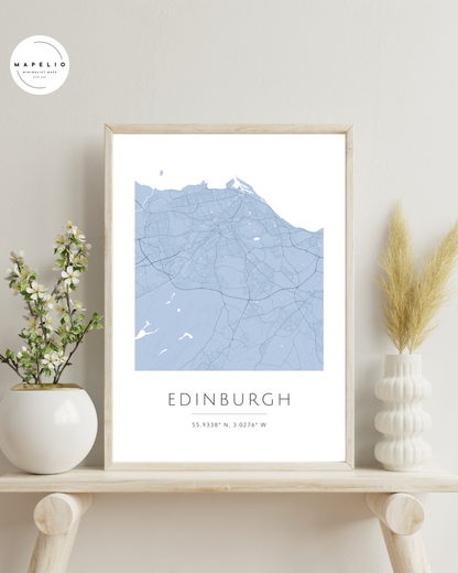 Edinburgh -  Framed City Map