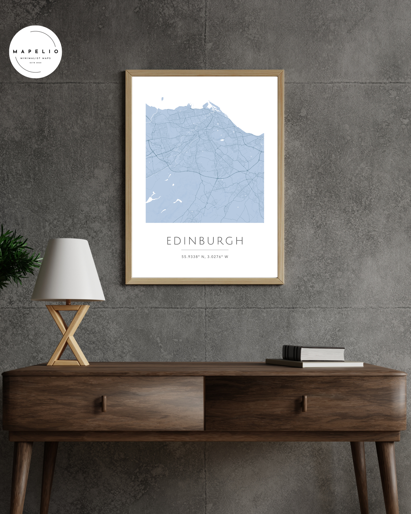 Edinburgh -  Framed City Map