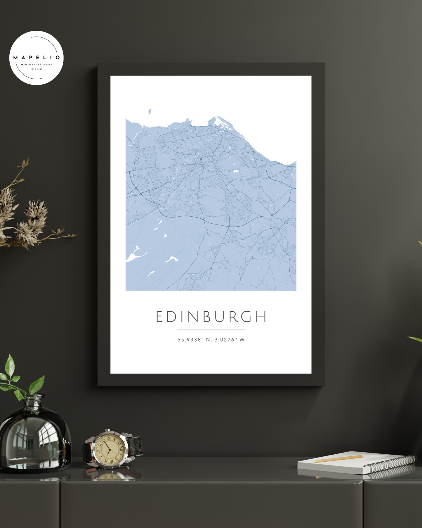 Edinburgh -  Framed City Map