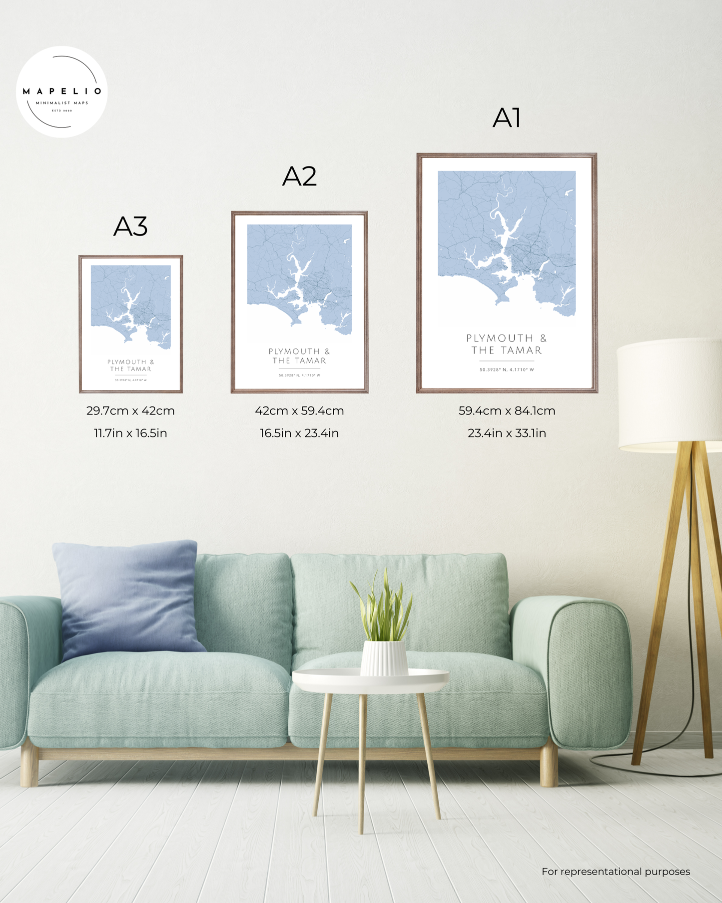 Plymouth & Tamar Valley -  Framed Map