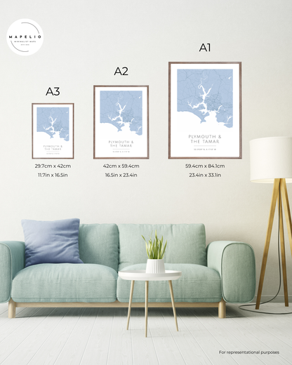 Plymouth & Tamar Valley -  Framed Map