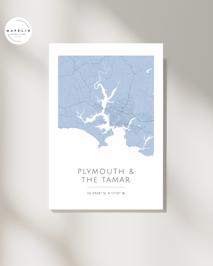 Plymouth & Tamar Valley -  Framed Map