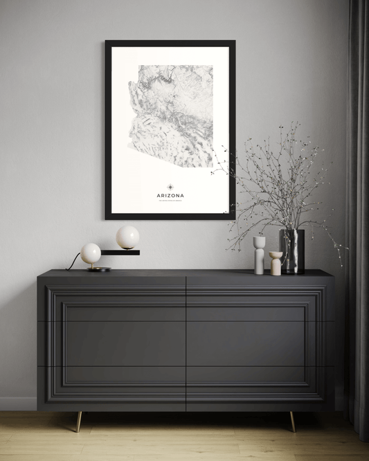 Arizona - Fine Art Topographical Map Print
