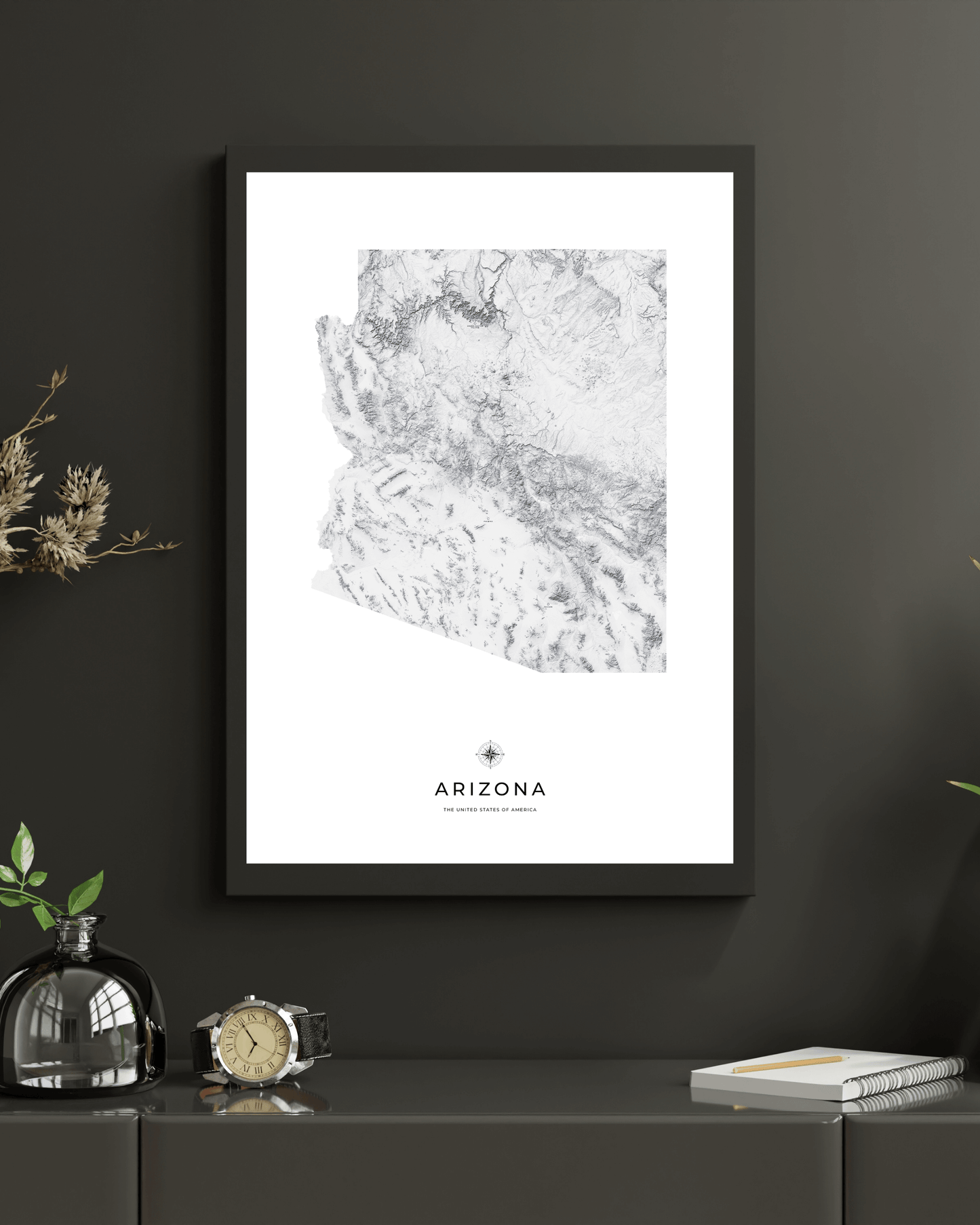 Arizona - Fine Art Topographical Map Print