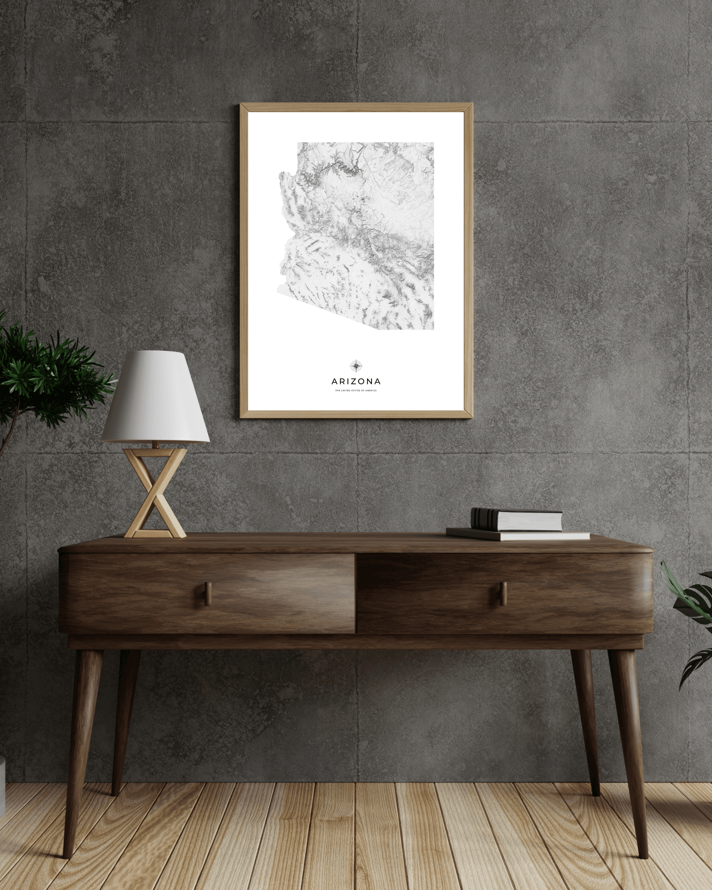 Arizona - Fine Art Topographical Map Print