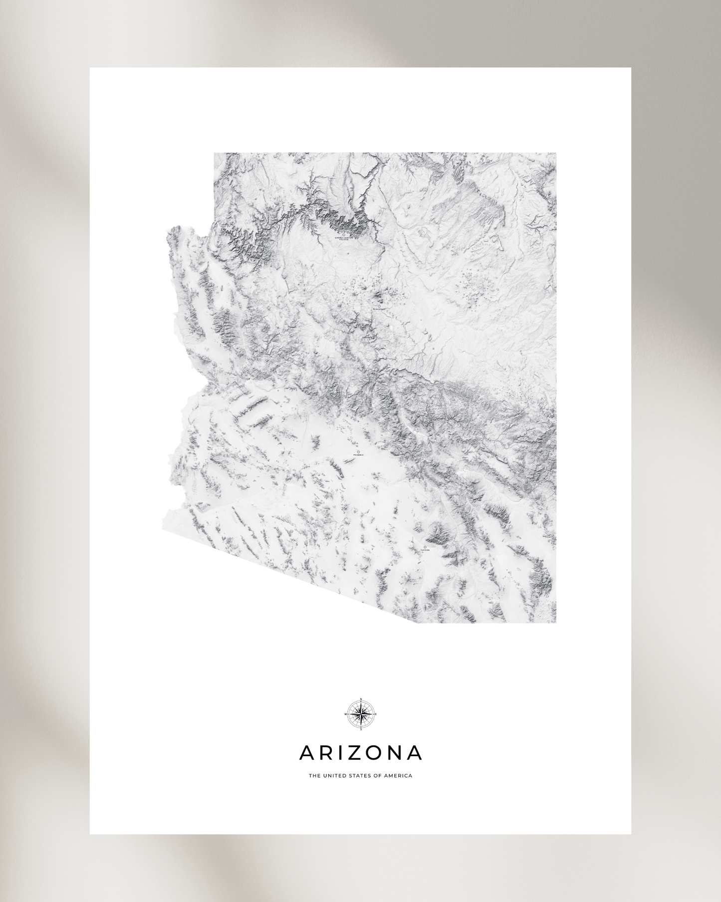 Arizona - Fine Art Topographical Map Print