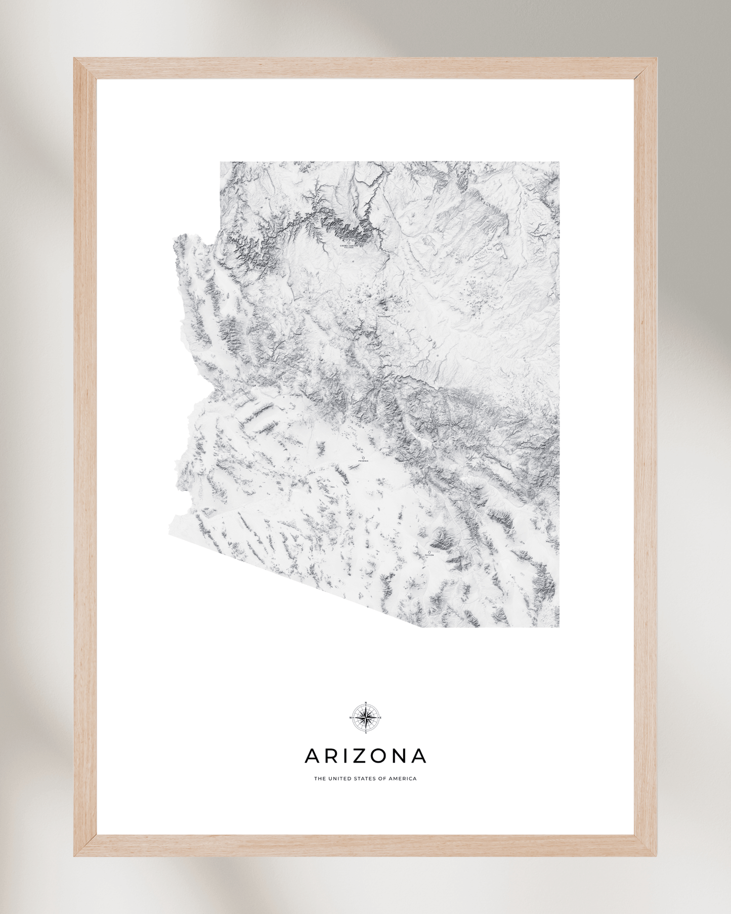 Arizona - Fine Art Topographical Map Print