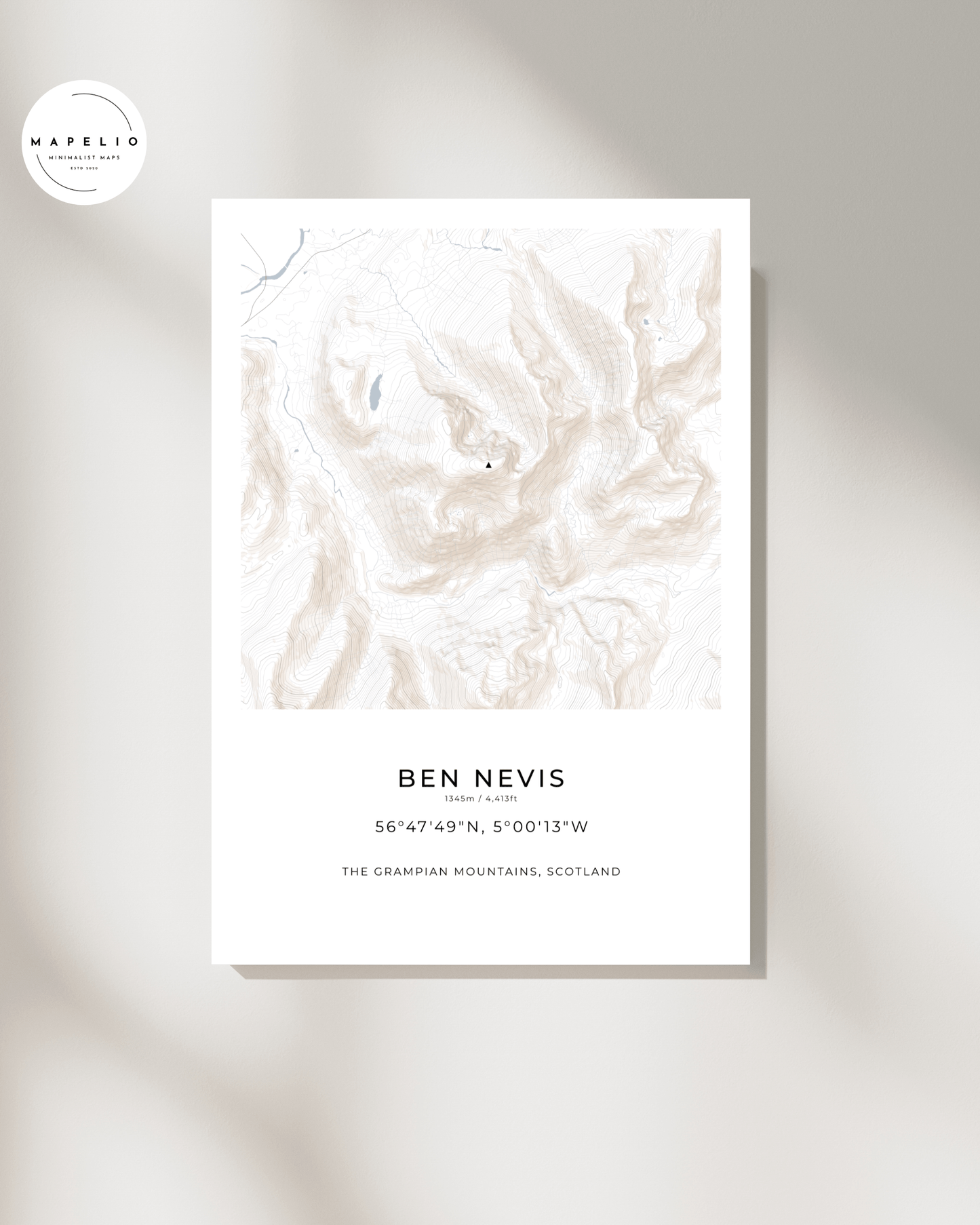 Ben Nevis - Contour Map print