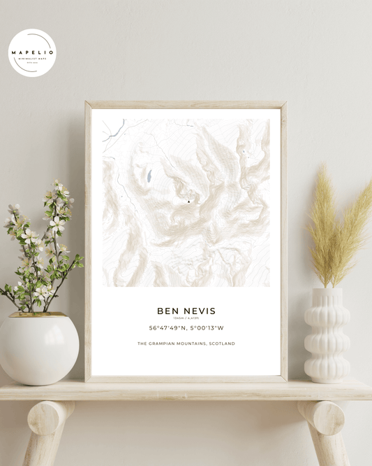 Ben Nevis - Contour Map print