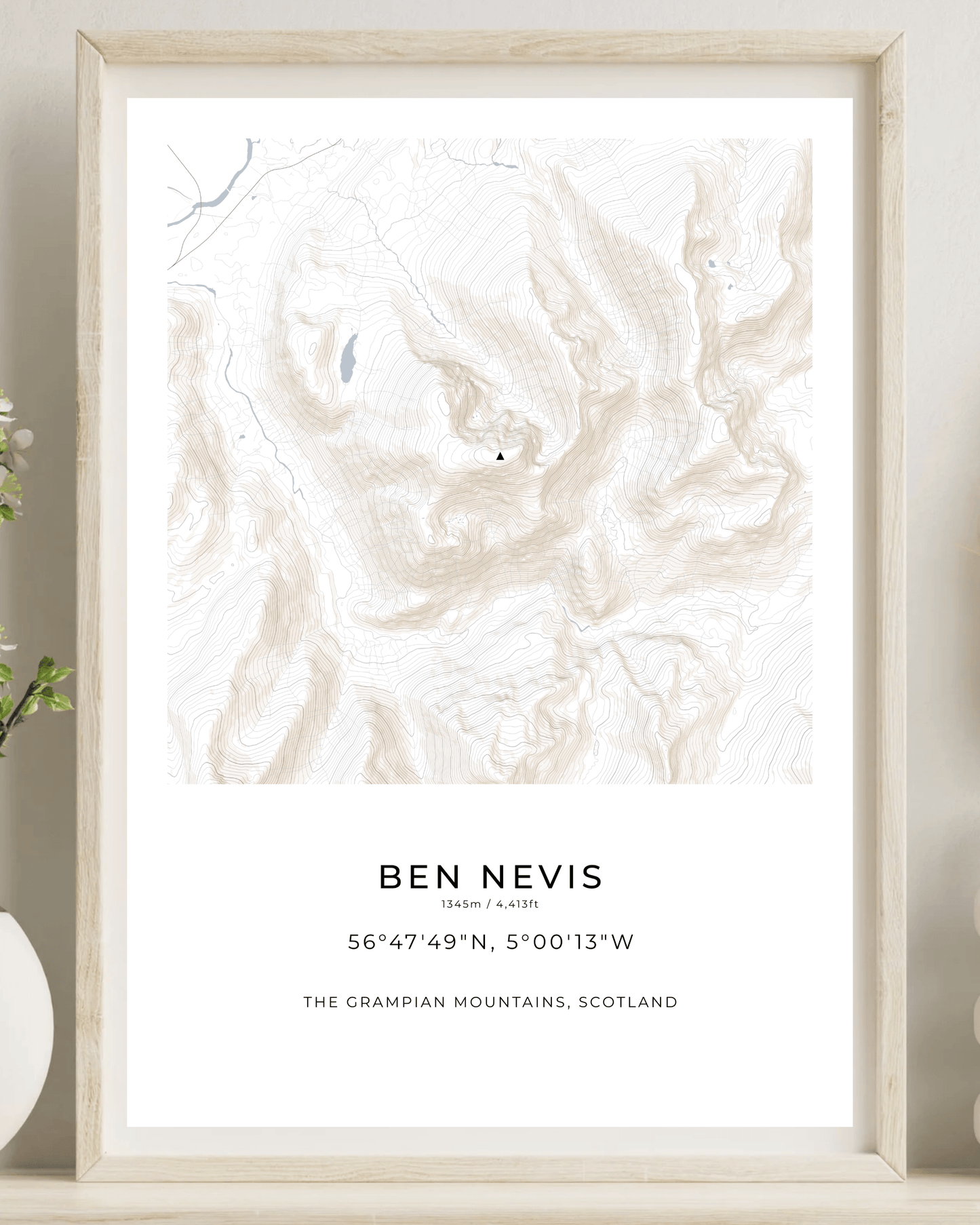 Ben Nevis - Contour Map print