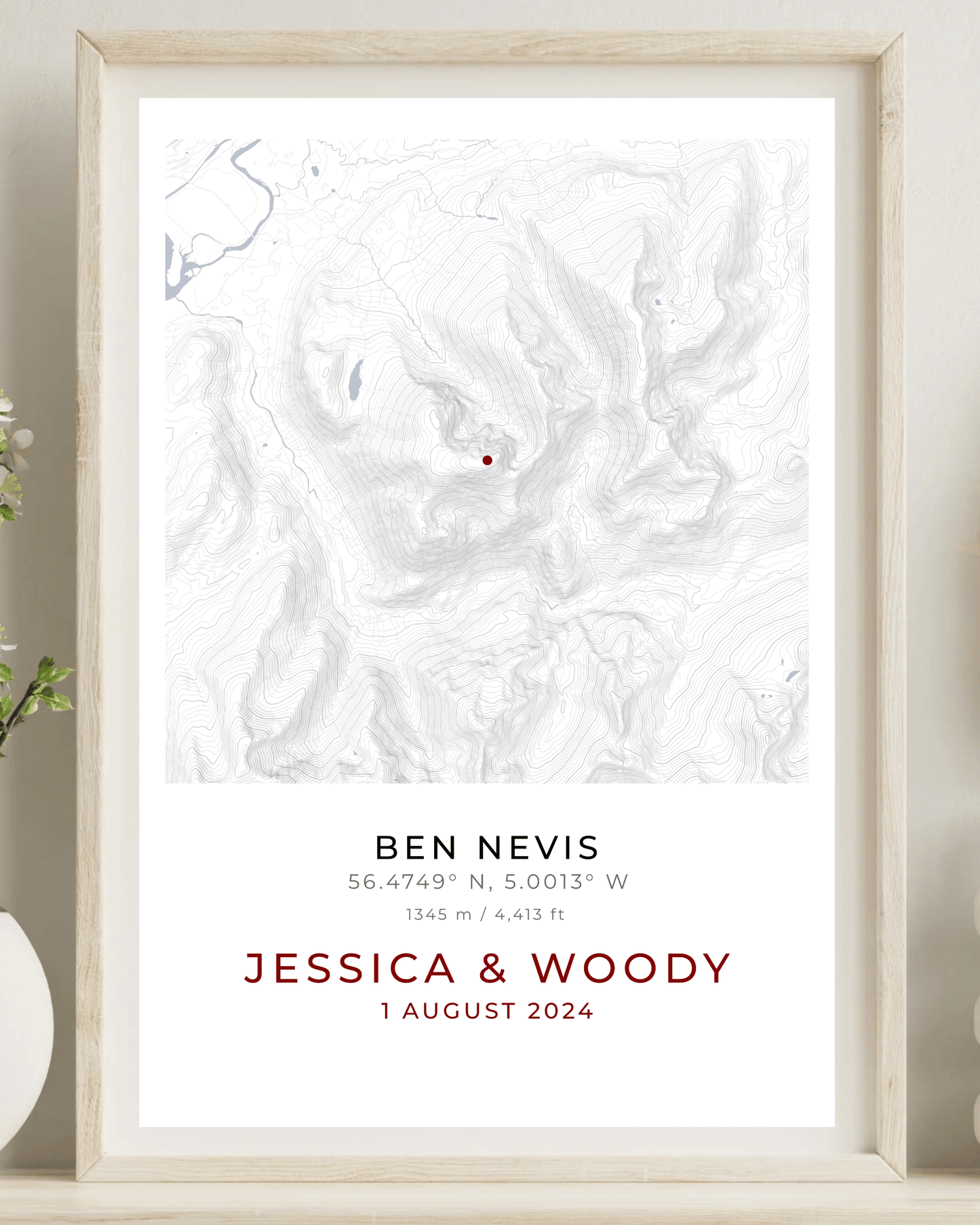 Ben Nevis - personalised map