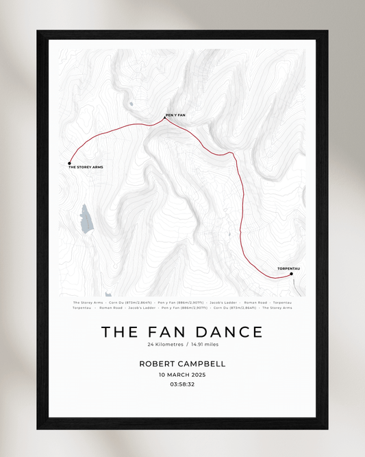 The Fan Dance - Personalised Map Print