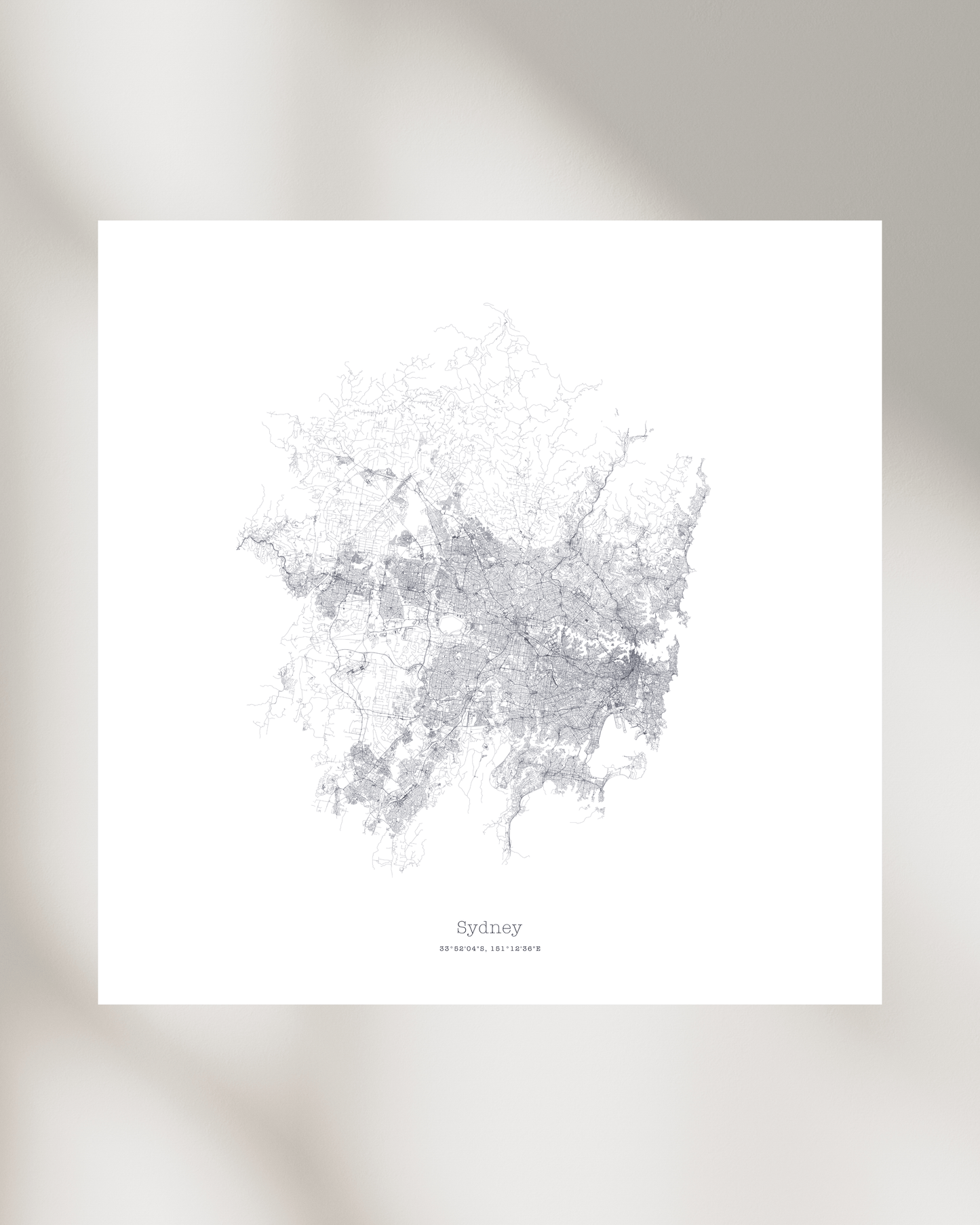 Sydney - Minimalist City Map - Fine Art Print