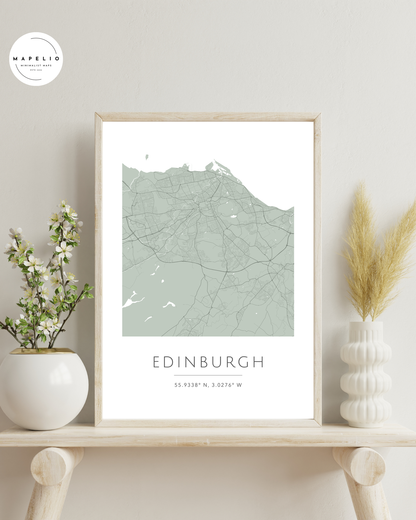 Edinburgh -  Framed City Map