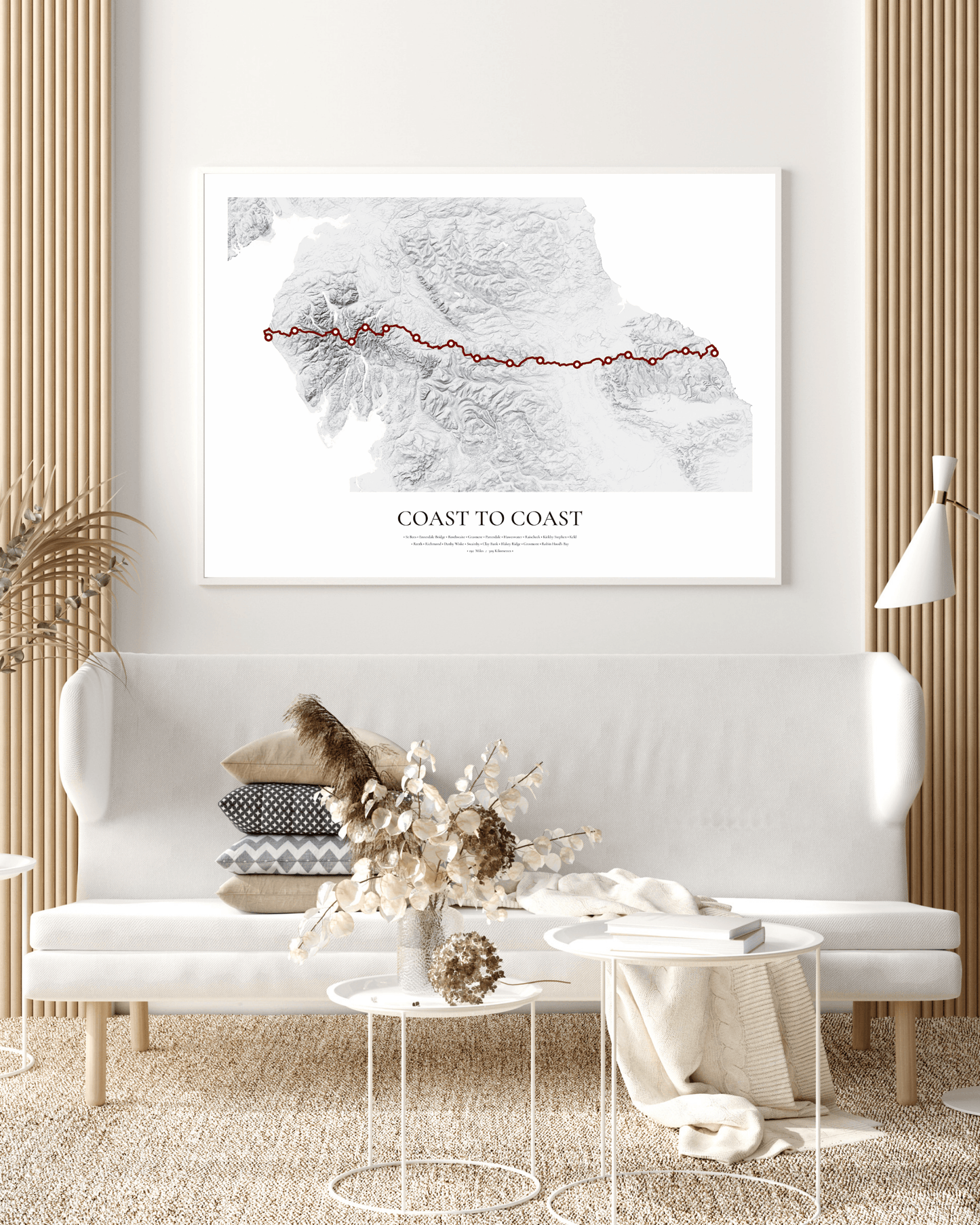 Coast to coast path - Fine Art Topographical Map Print