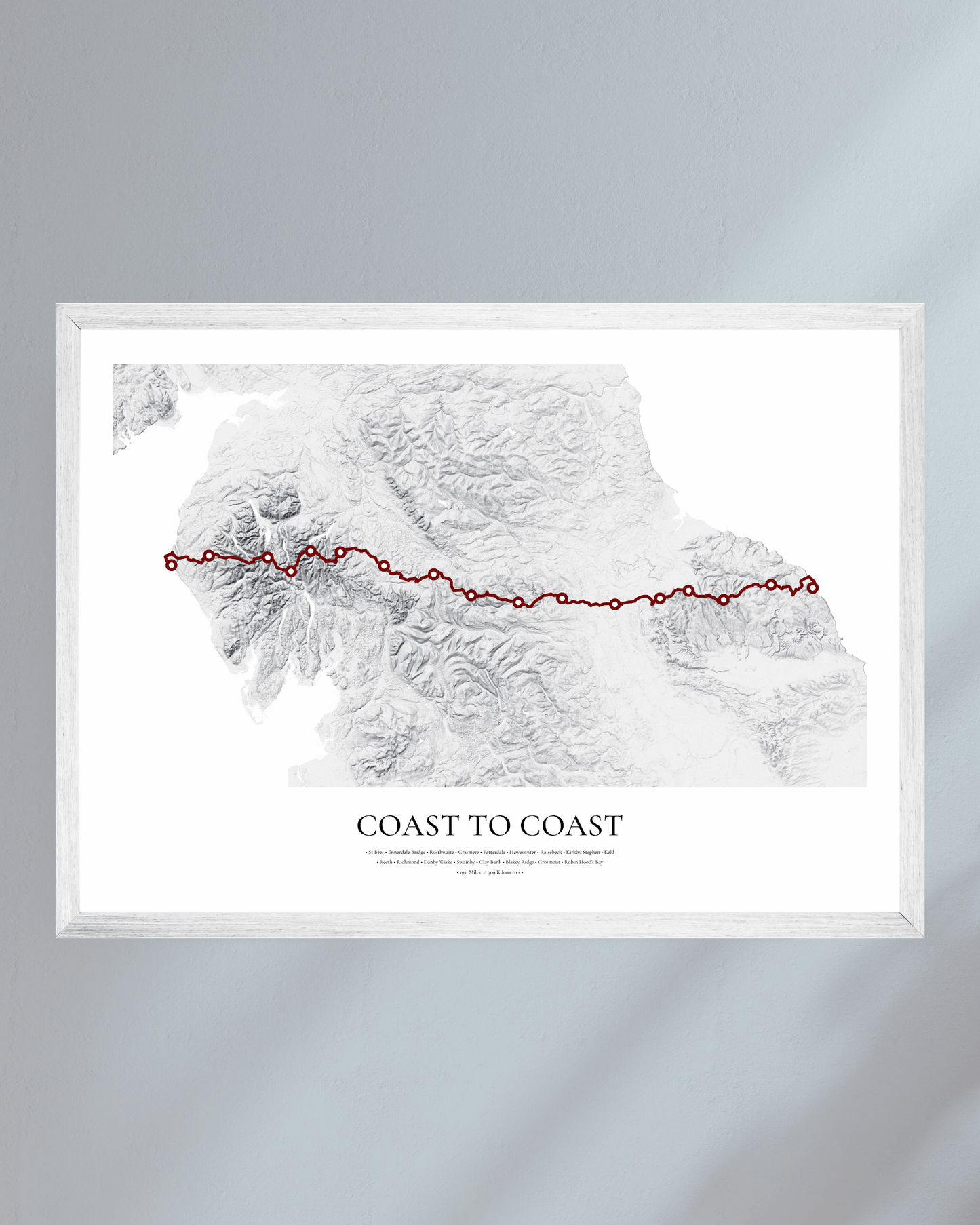 Coast to coast path - Fine Art Topographical Map Print