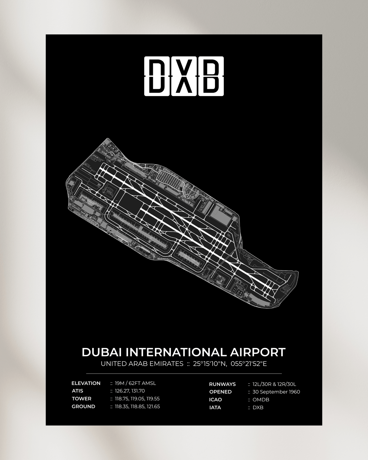 DXB - Dubai International Airport Map