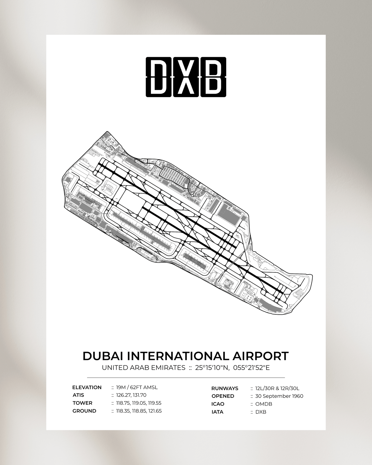 DXB - Dubai International Airport Map