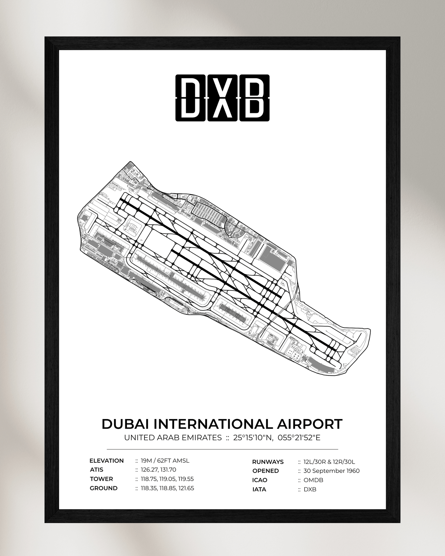 DXB - Dubai International Airport Map