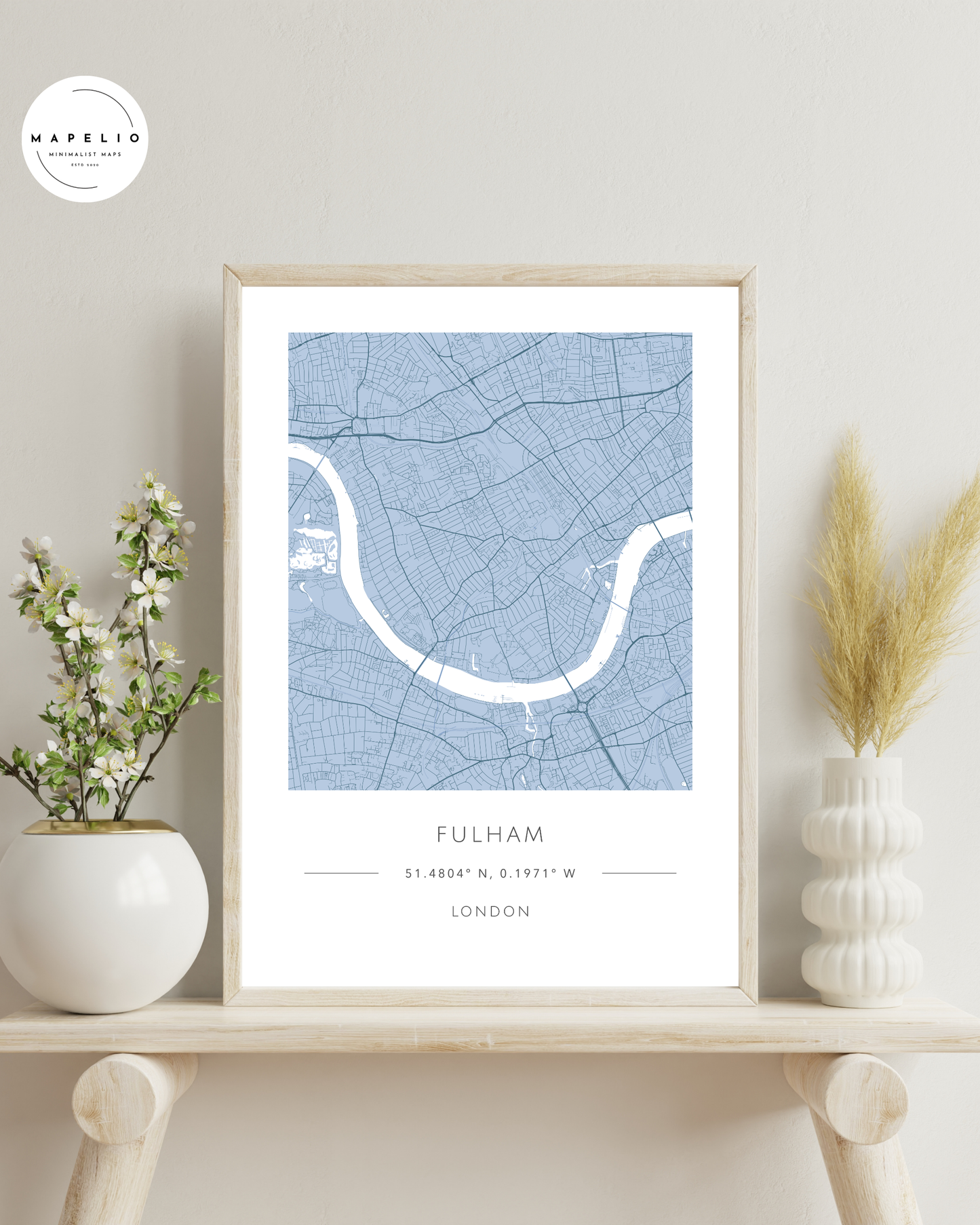 Fulham -  Framed Map