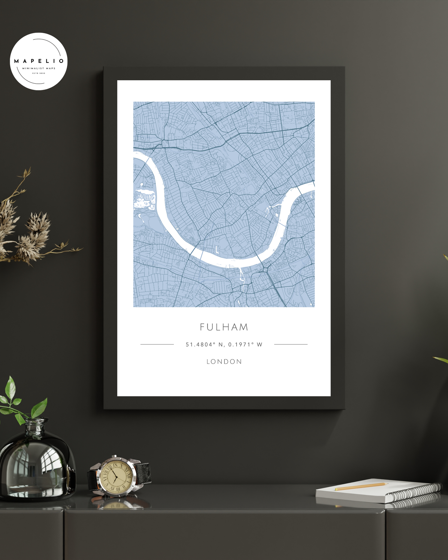 Fulham -  Framed Map