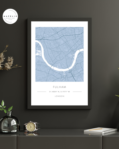 Fulham -  Framed Map