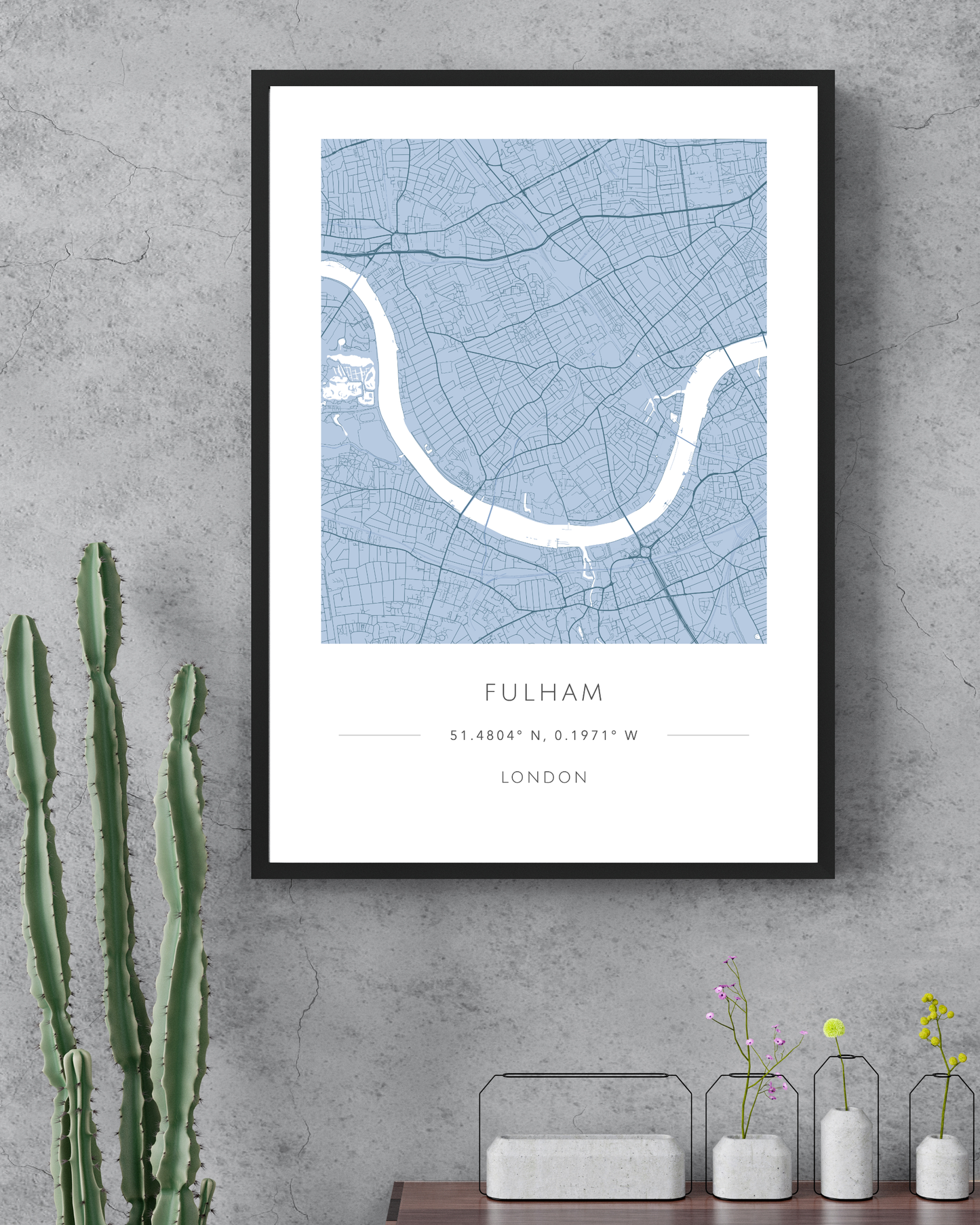 Fulham -  Framed Map