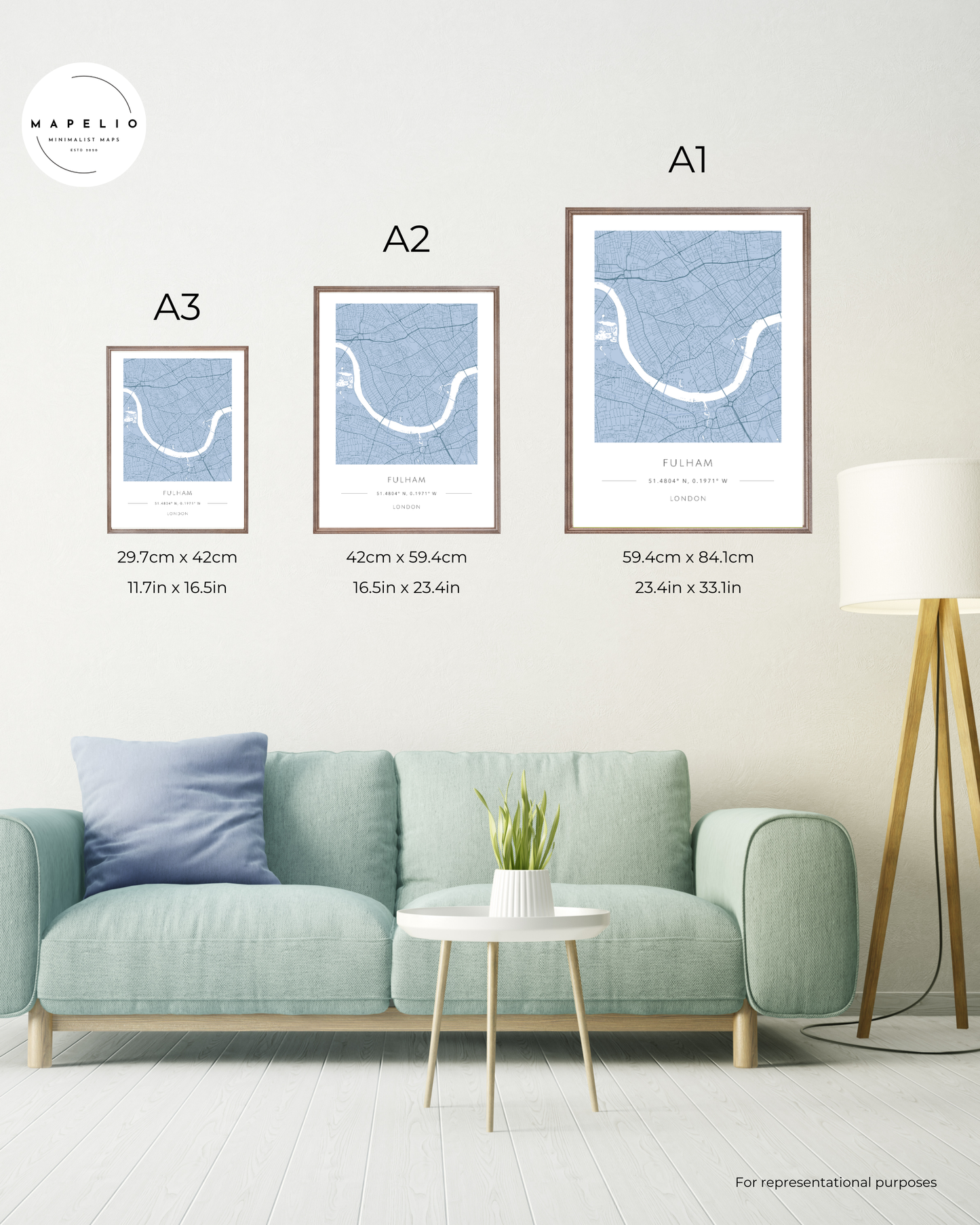 Fulham -  Framed Map