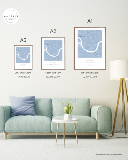 Fulham -  Framed Map