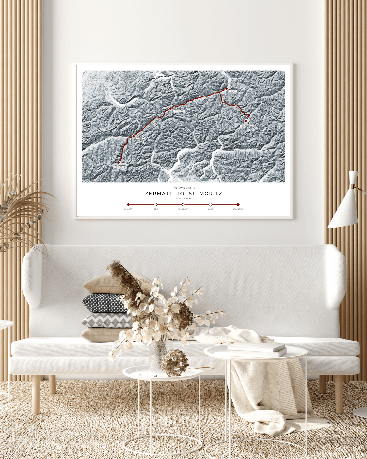Zermatt to St.Moritz - The Swiss Alps Railway - Glacier Express™ - Map