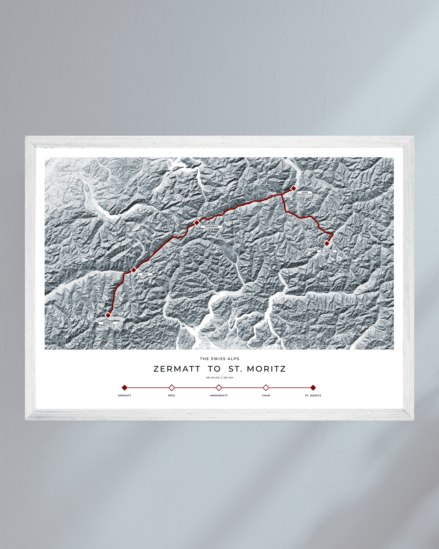 Zermatt to St.Moritz - The Swiss Alps Railway - Glacier Express™ - Map