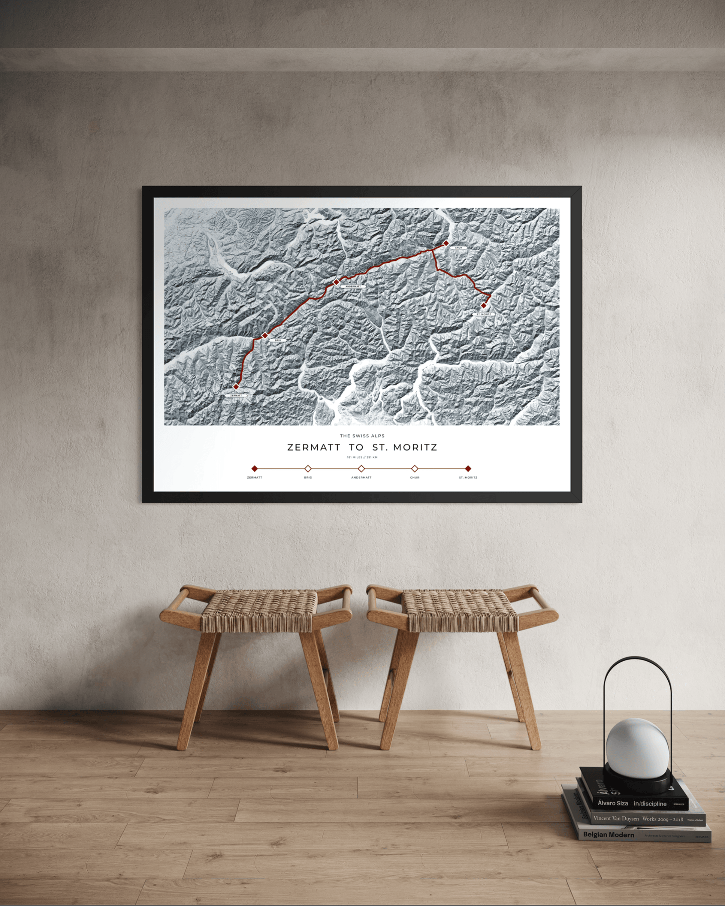 Zermatt to St.Moritz - The Swiss Alps Railway - Glacier Express™ - Map