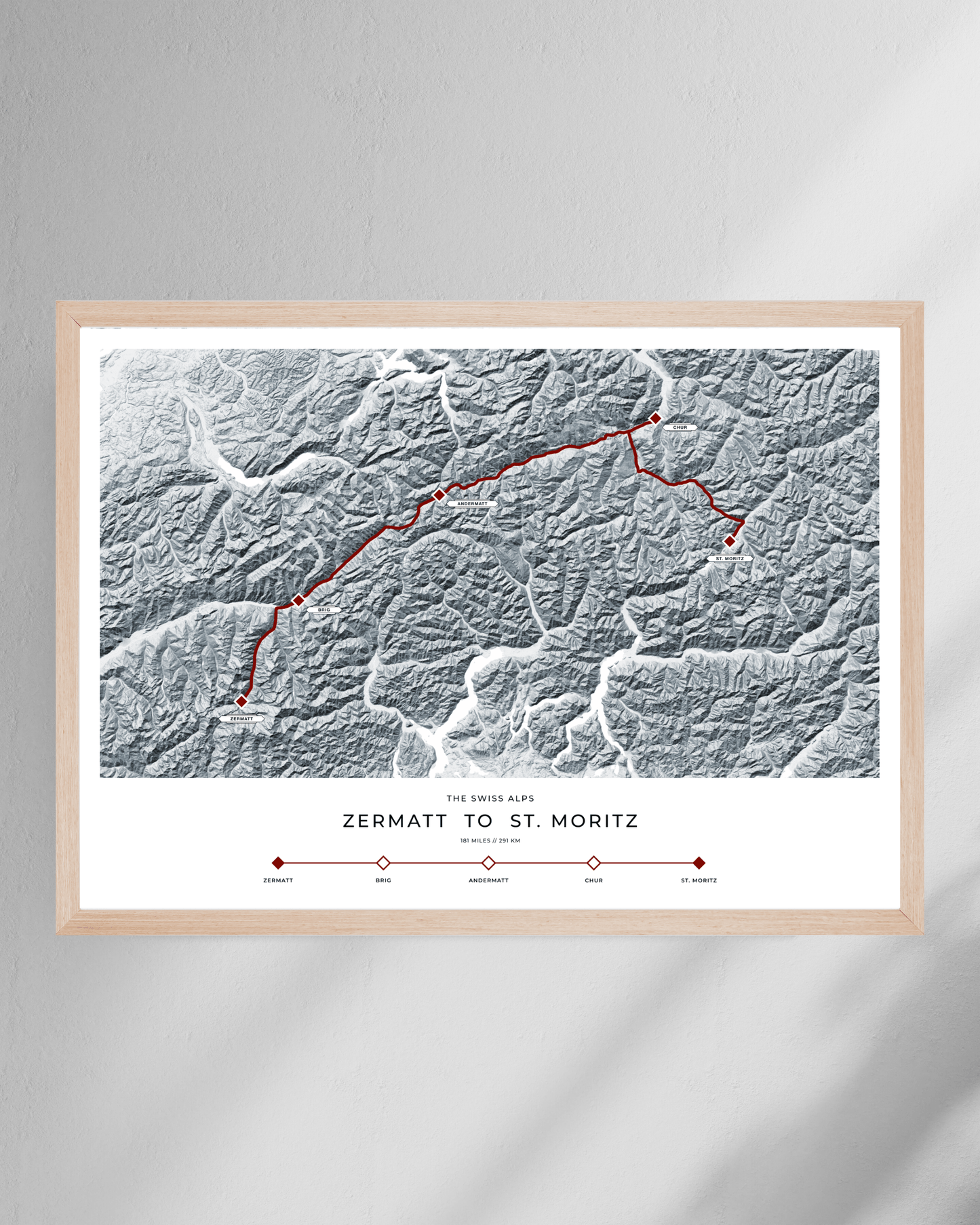 Zermatt to St.Moritz - The Swiss Alps Railway - Glacier Express™ - Map