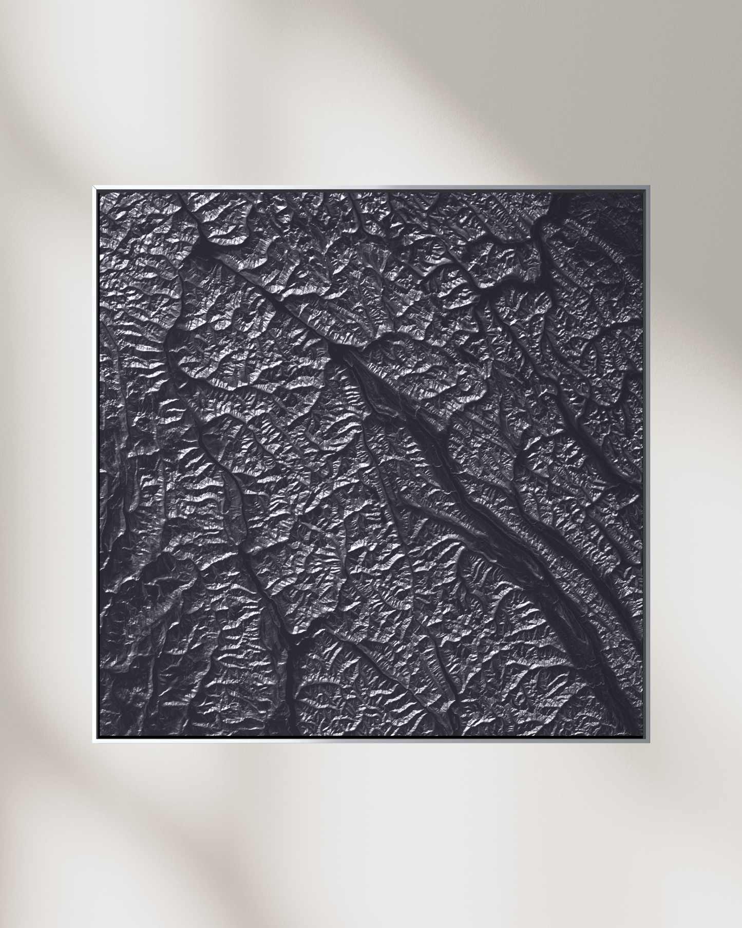 Glacier National Park - Canadian Rockies - Framed Canvas Topographical Map