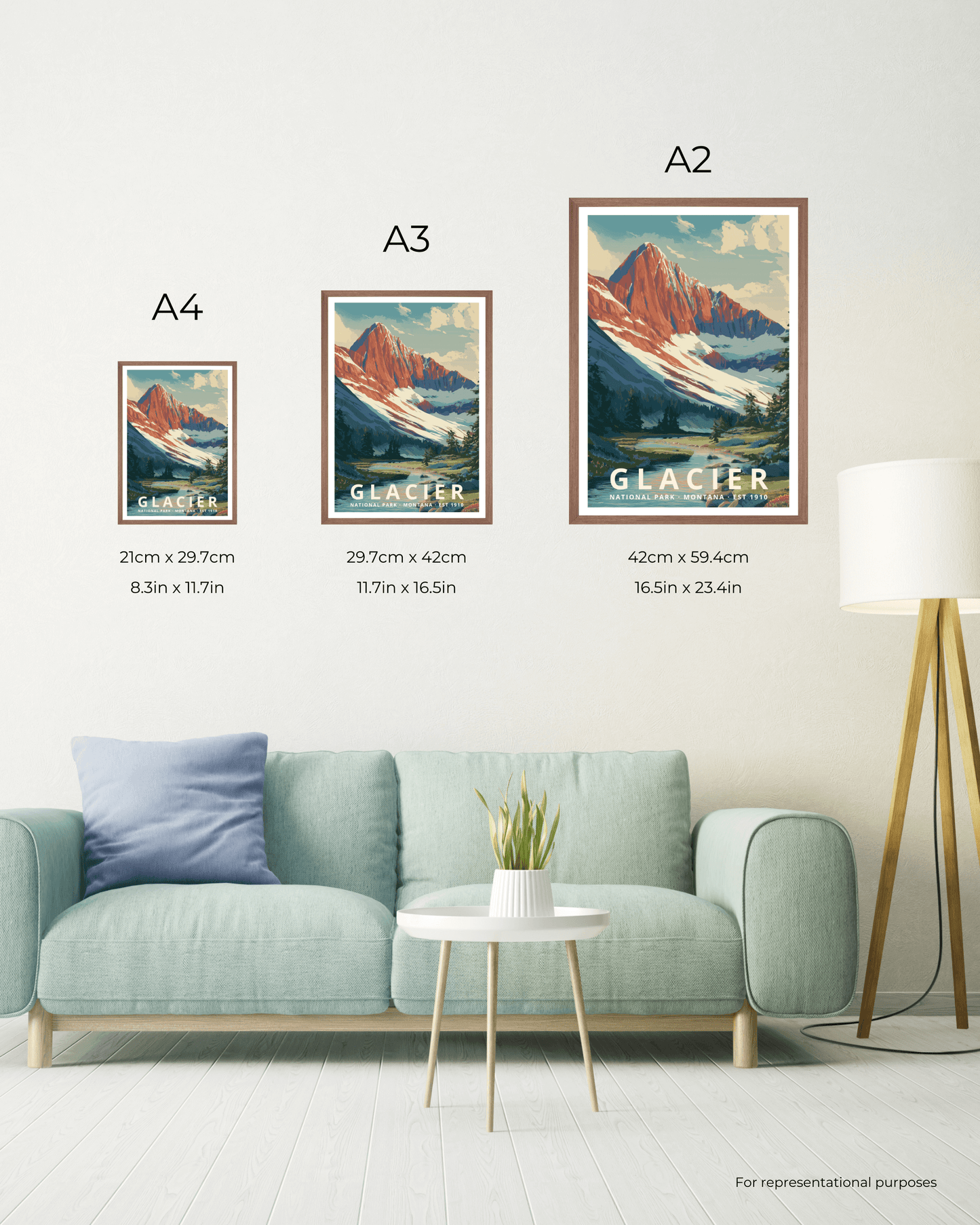 Glacier National Park Poster - Montana, USA