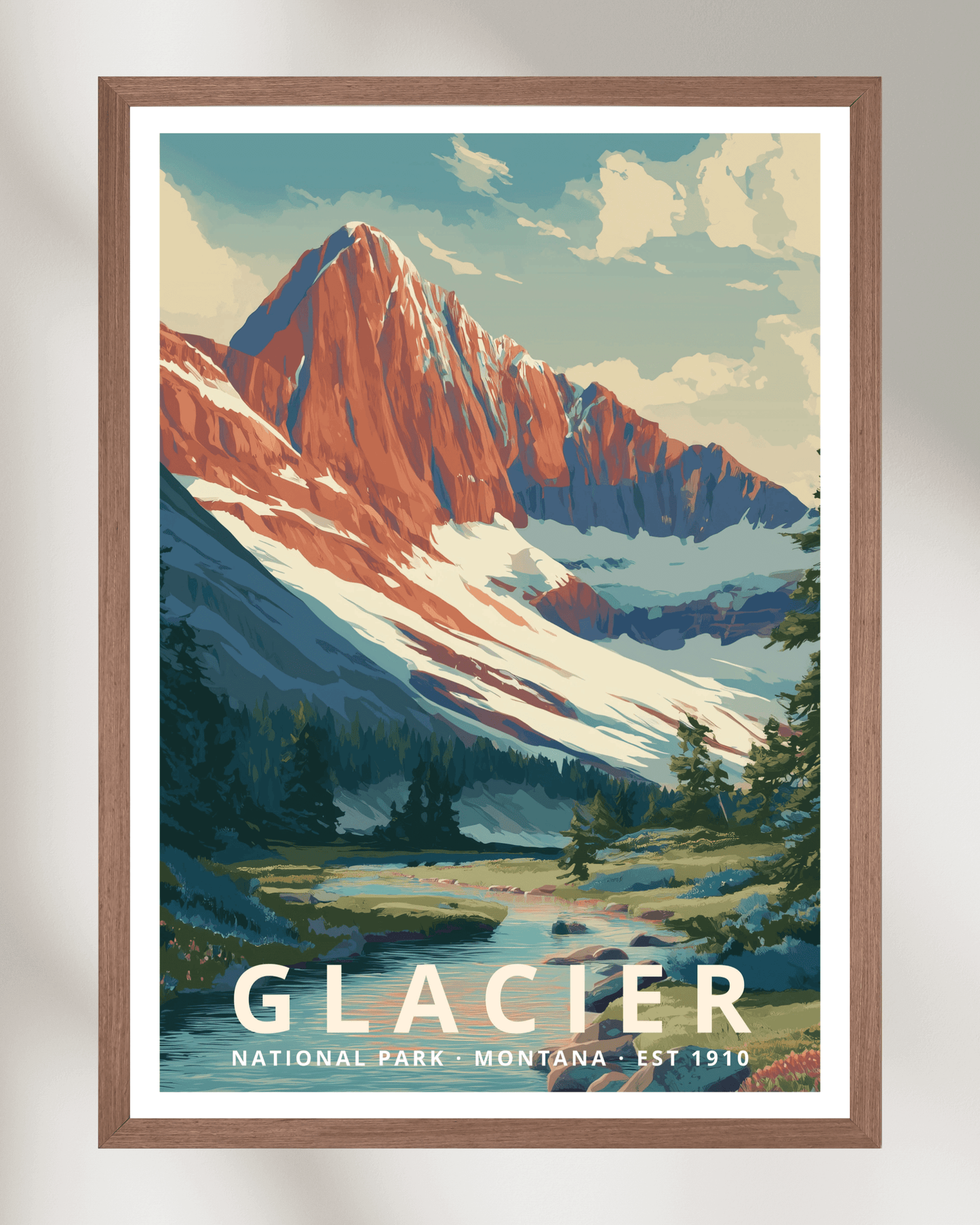 Glacier National Park Poster - Montana, USA