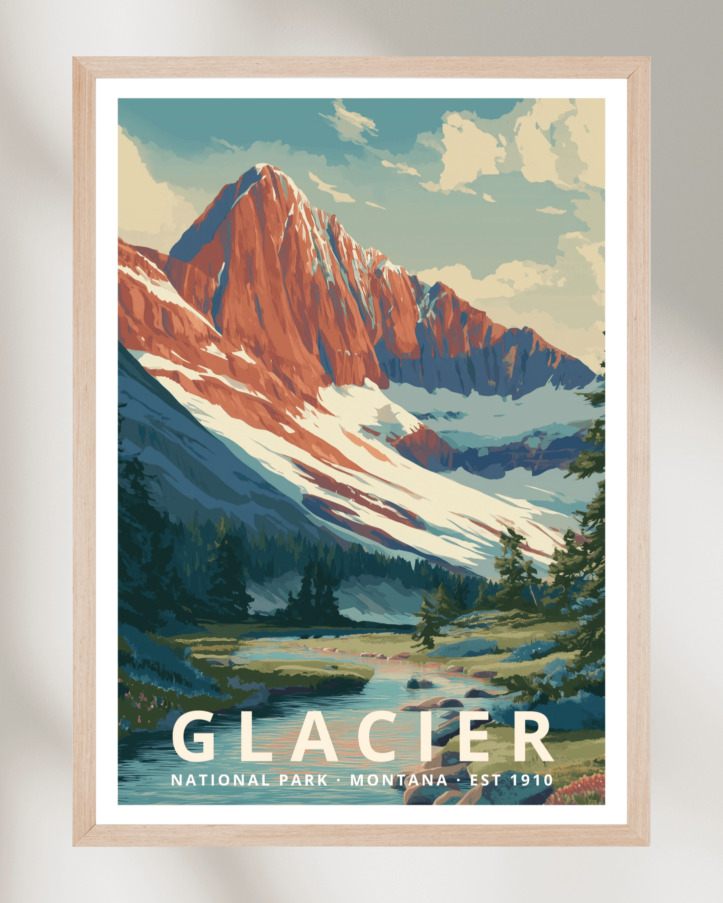 Glacier National Park Poster - Montana, USA